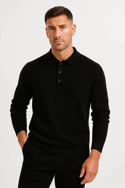 Lazaro | Sweater With Long Sleeves and Polo Collar