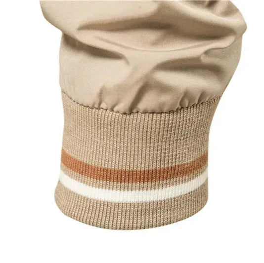 Reynaldo | Bomber Jacket With Striped Ribbed Trim