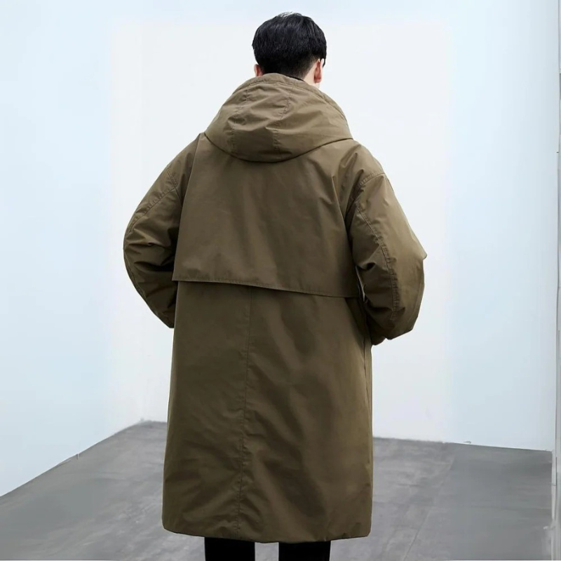 Salome | Coat With Hood and Notched Lapel Collar