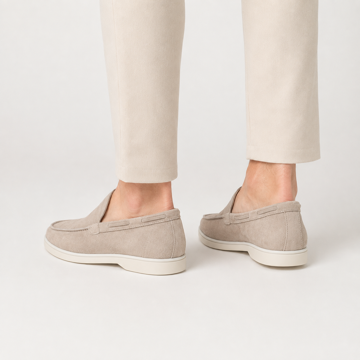 Santos | Loafers With Suede Appearance and Contrast Soles