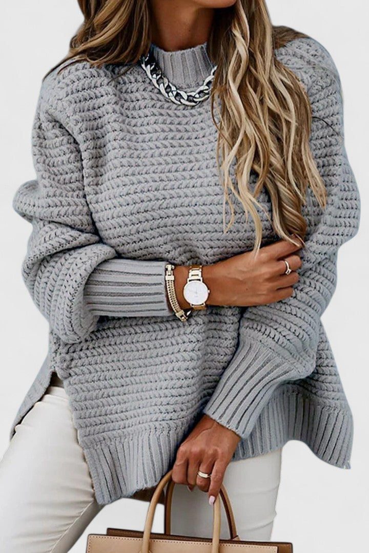 Arianne | Ribbed Knit Sweater with Matching Belt