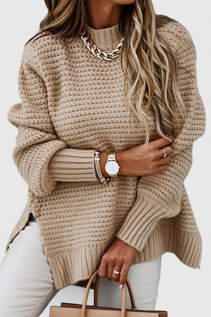 Arianne | Ribbed Knit Sweater with Matching Belt