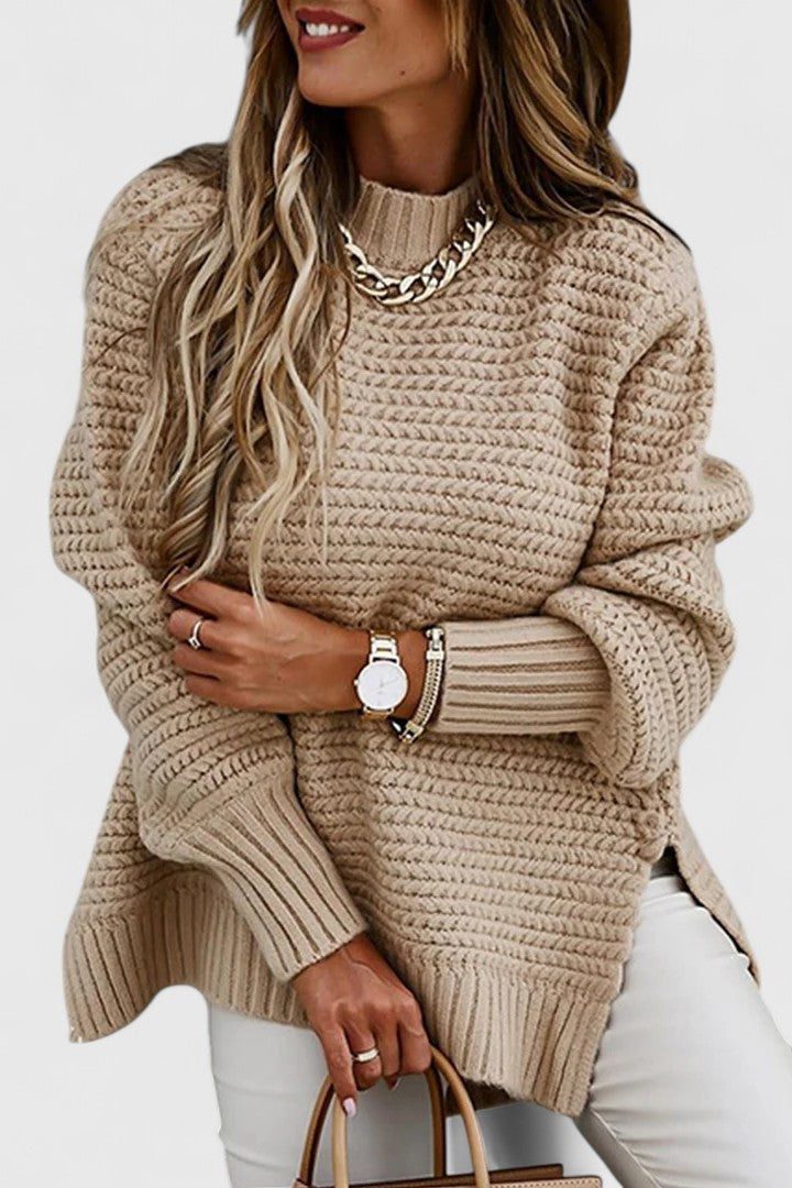 Arianne | Ribbed Knit Sweater with Matching Belt