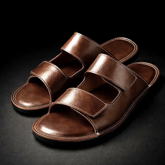 Henrique | Double Strap Slip On Sandals