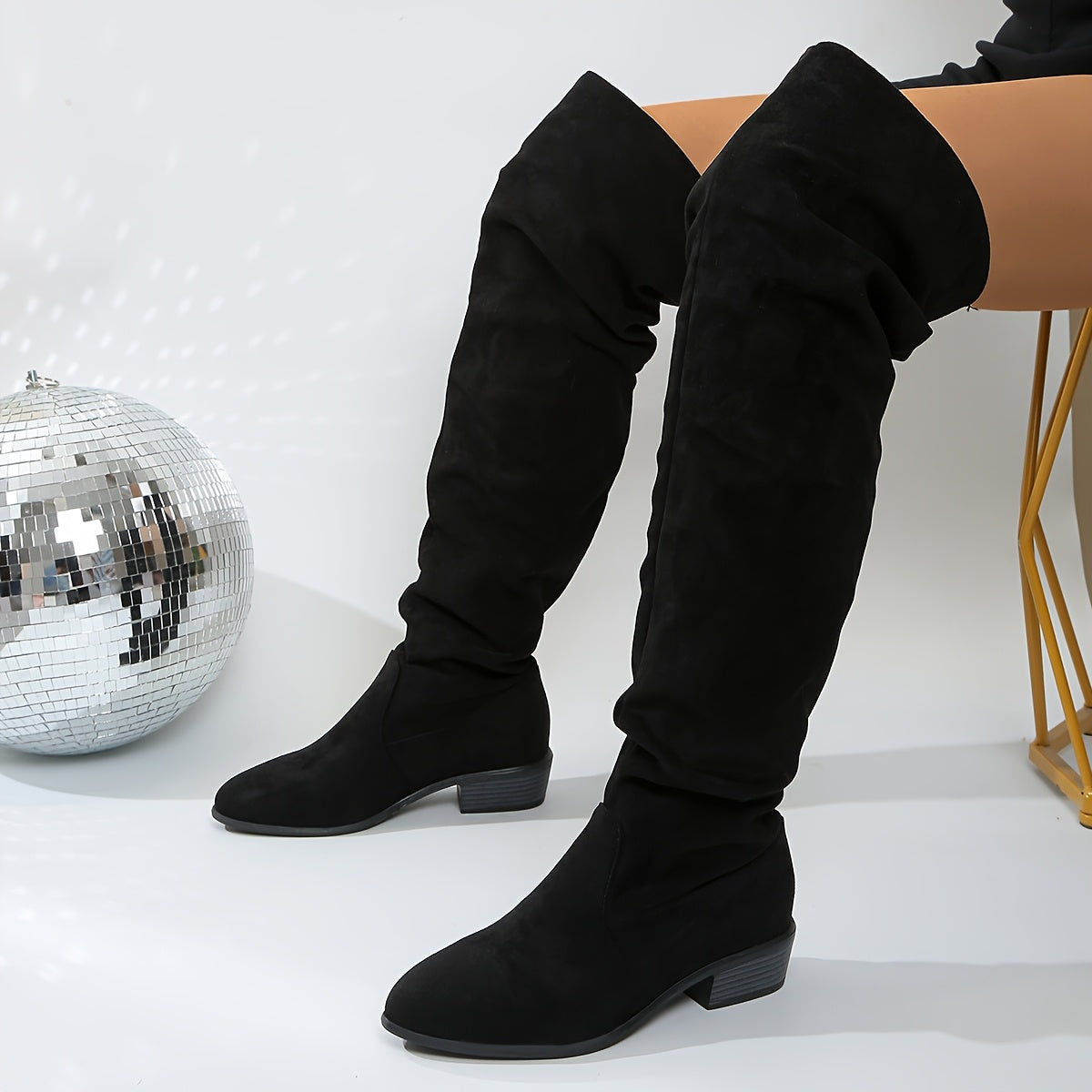 Yvaiurenna | Overknee Boots with Block Heel