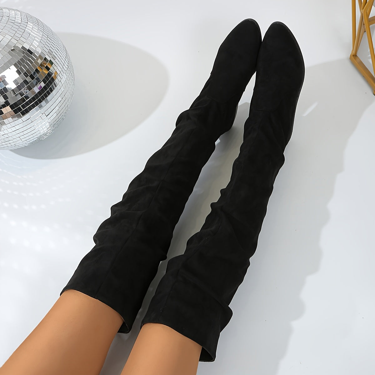 Yvaiurenna | Overknee Boots with Block Heel