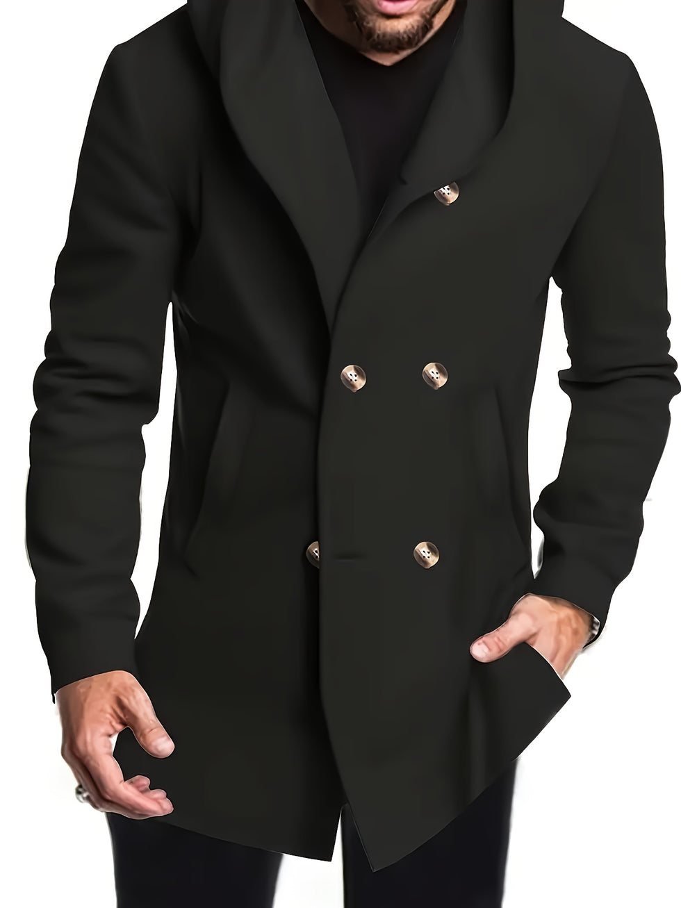 Lucryina | Hooded Double Breasted Coat