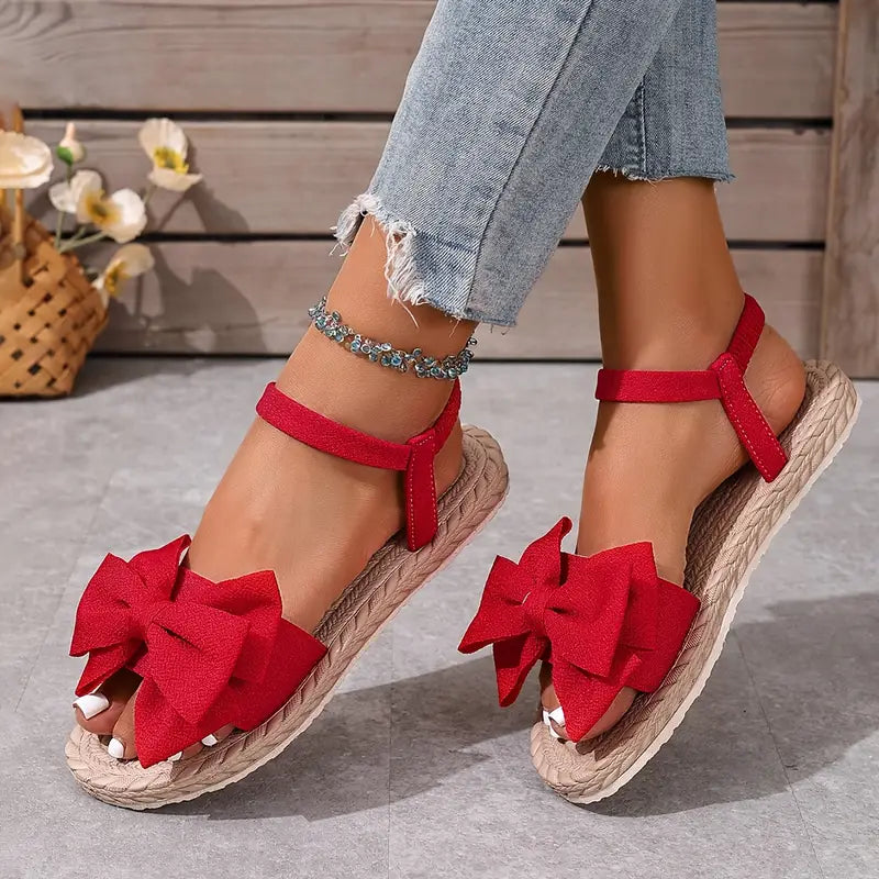 Michela | Bow Knot Open Toe Ankle Strap Sandals