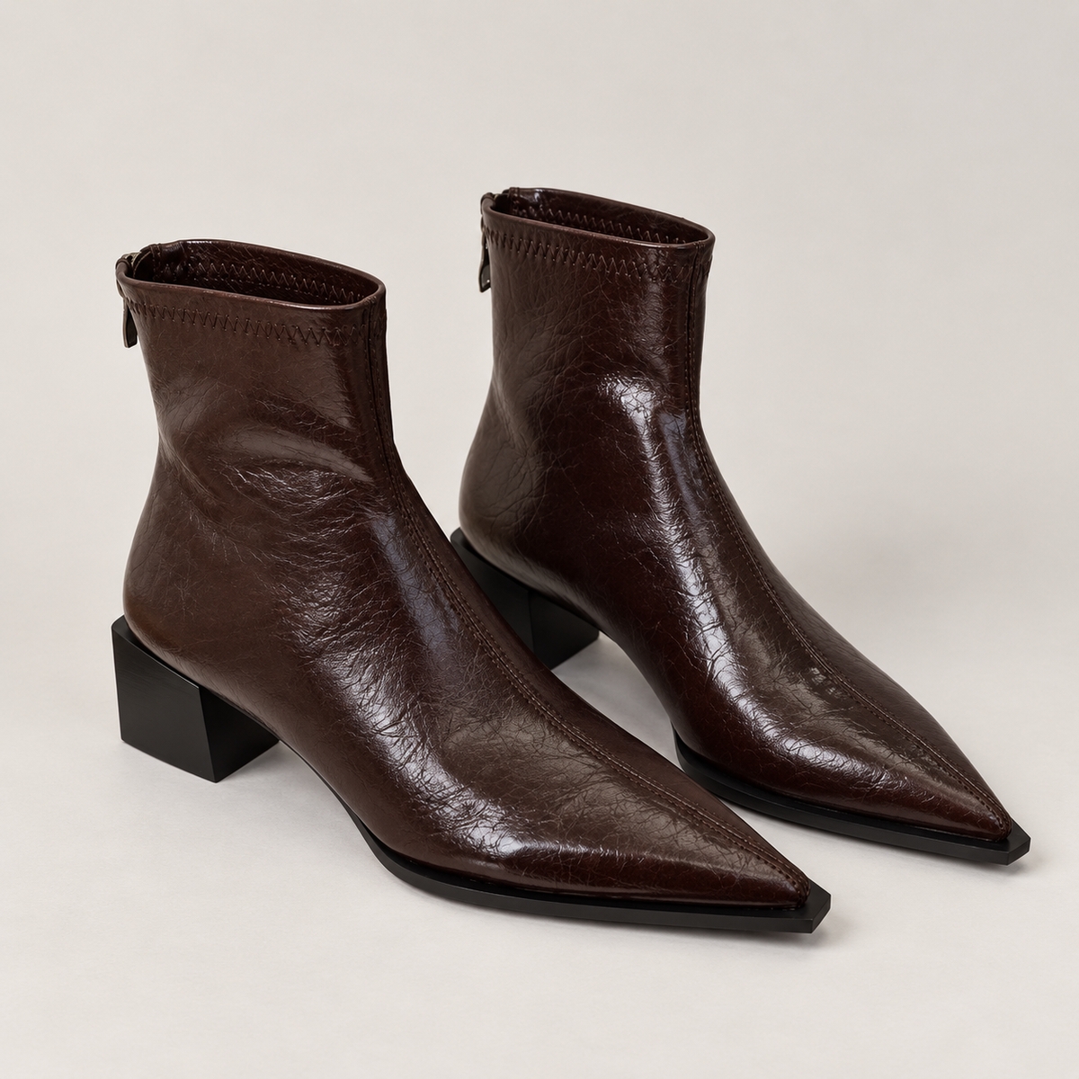 Laururea | Ankle Boots with Pointed Toe and Zipper