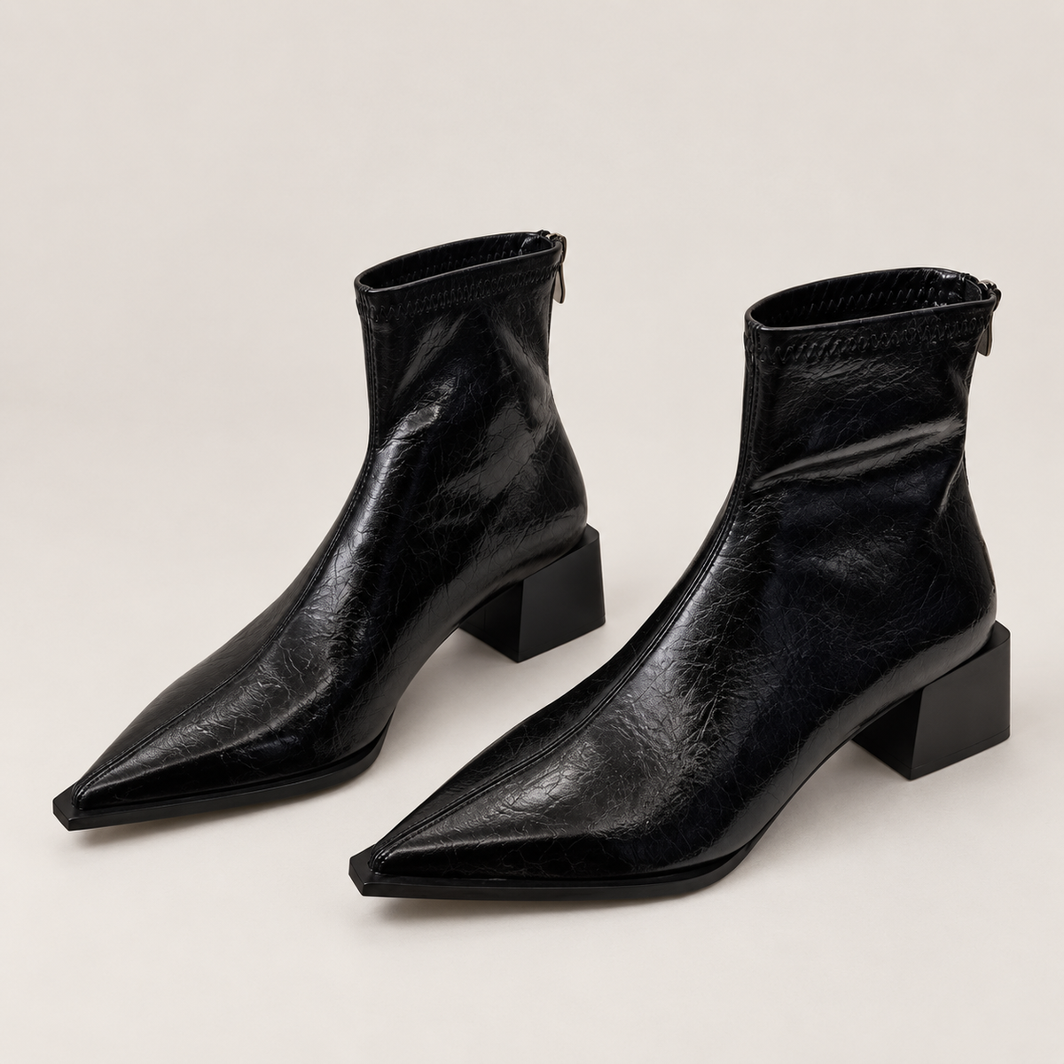 Laururea | Ankle Boots with Pointed Toe and Zipper