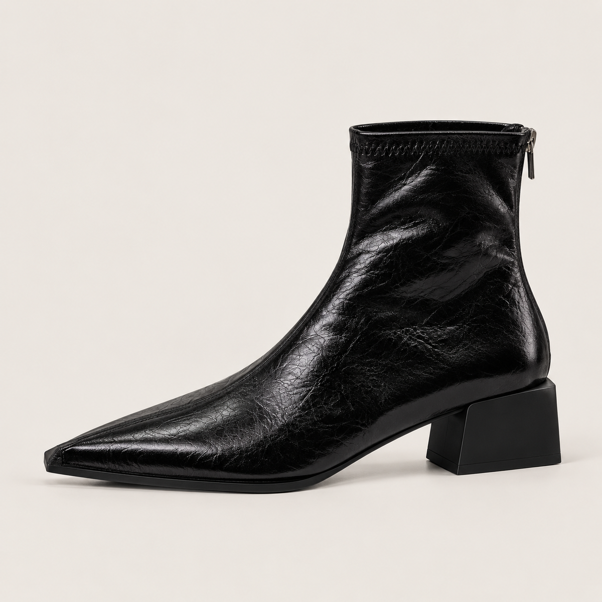 Laururea | Ankle Boots with Pointed Toe and Zipper
