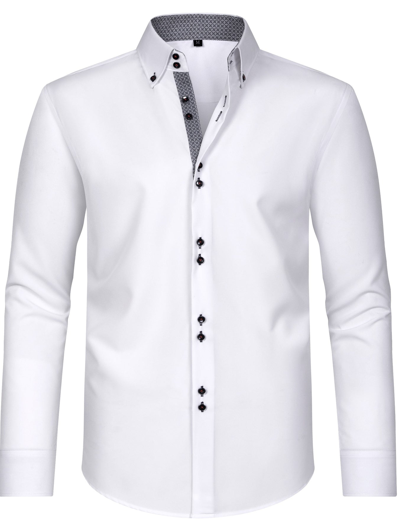 Remco | Button-Up Shirt with Contrast Collar Trim