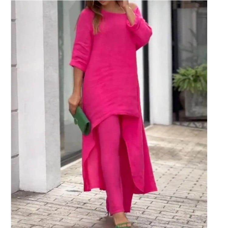 Liselotte | Two Piece Asymmetrical Tunic Trouser Set