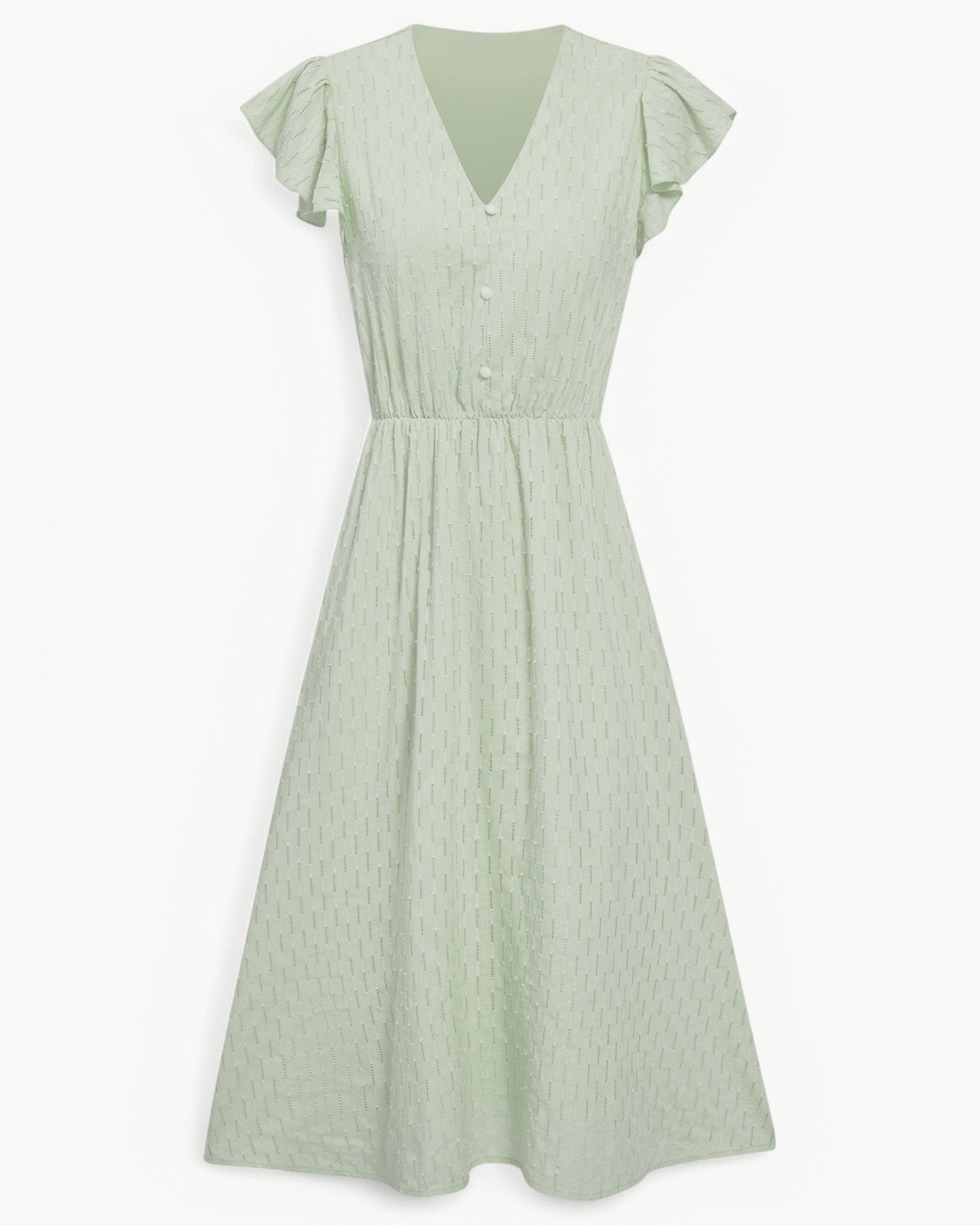 Julieta | Midi Dress With Flutter Sleeves