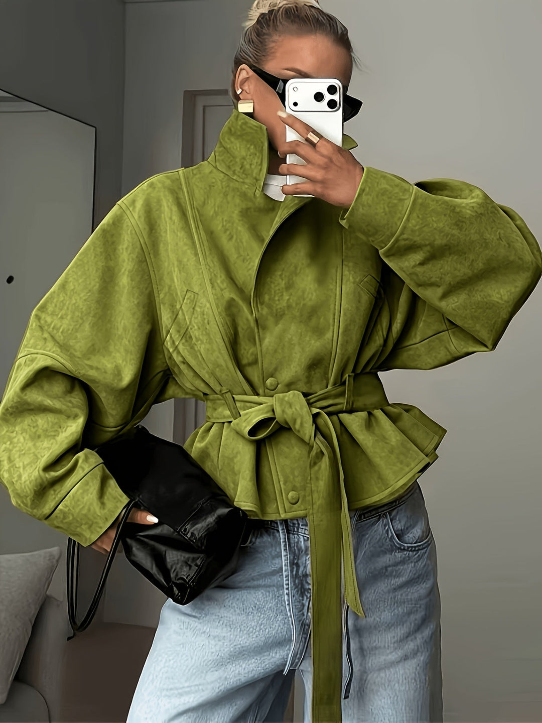 Drouin | Jacket With Tie Belt and Wide Sleeves
