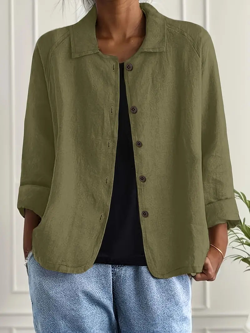 Dianette | Lightweight Long Sleeve Button-Up Shirt