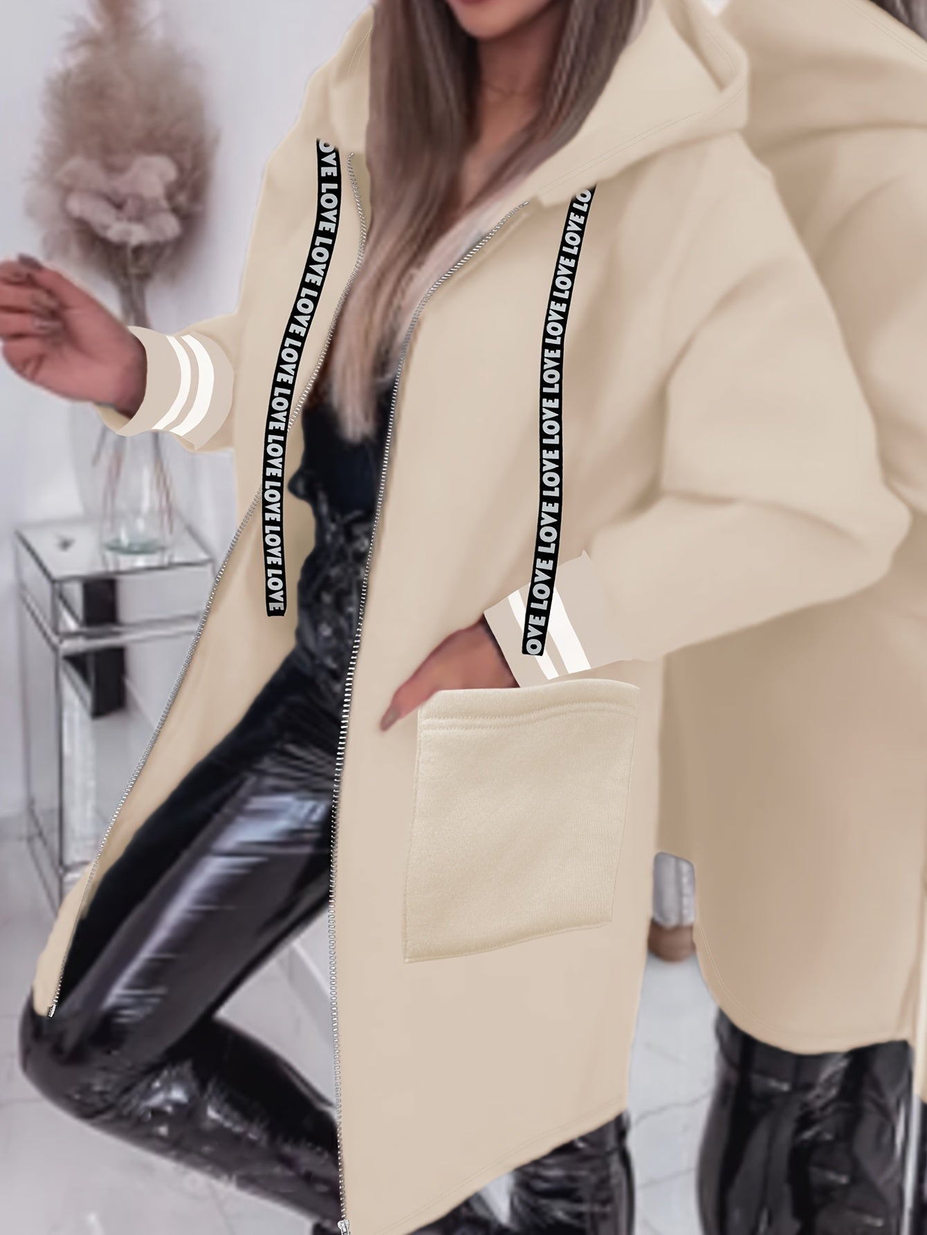 Nicola | Hooded Long Sleeve Zip Jacket