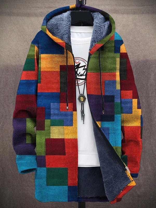 Willem | Hooded Jacket Colorful Geometric Print