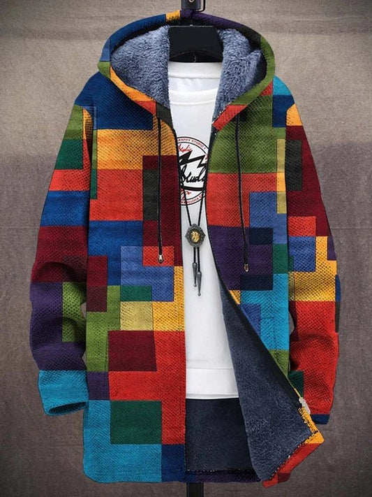Willem | Hooded Jacket Colorful Geometric Print