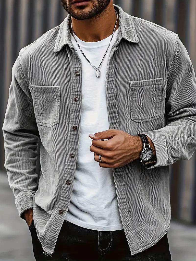 Rickey | Corduroy Shirt Long Sleeve Button-Up Style
