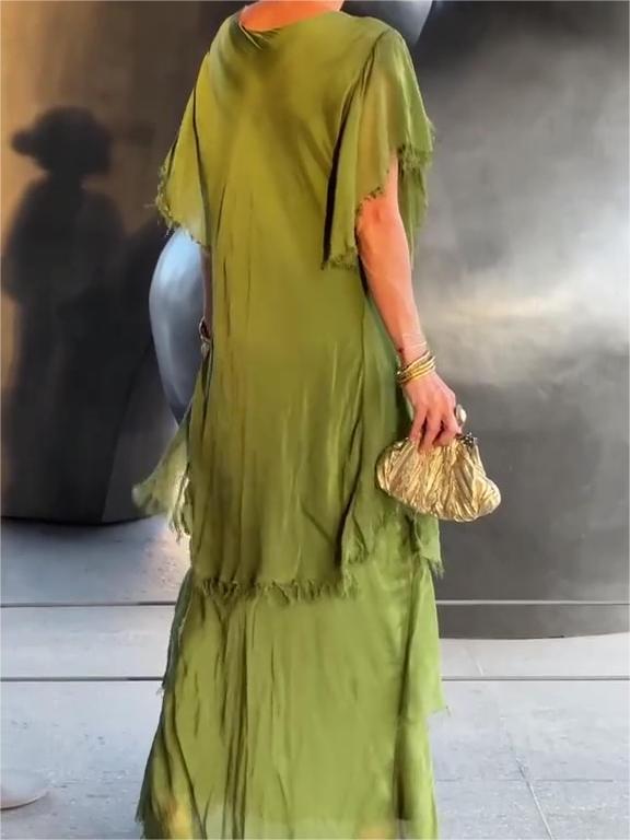 Carlijn | V-Neck Ruffle Maxi Dress Flutter Sleeve