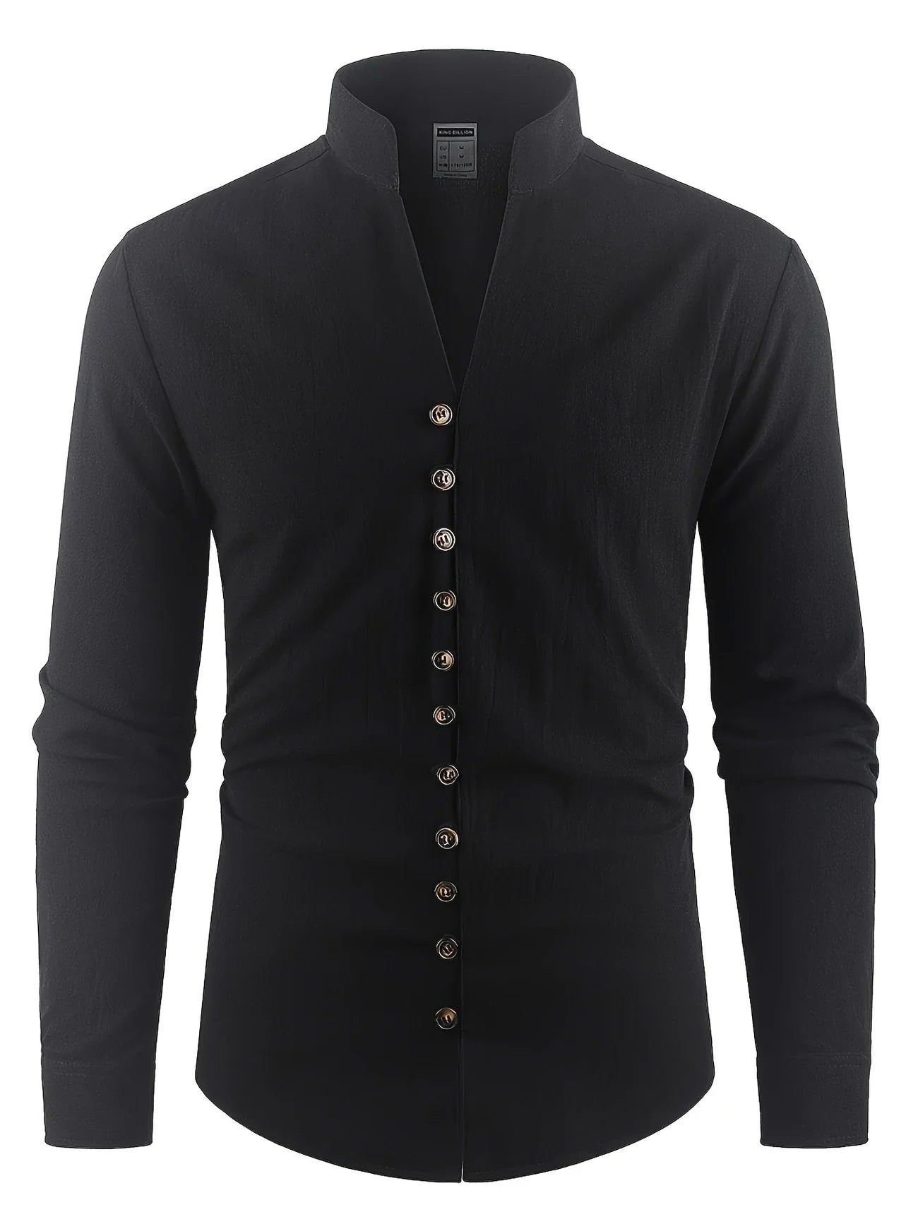 Shayne | Stand Collar Button Front Shirt