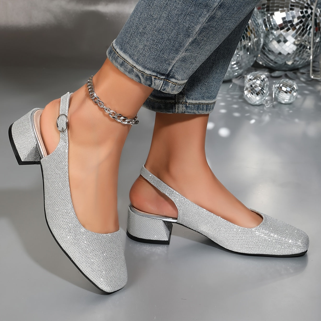 Chiara | Chunky Heel Sandals with Square Toe