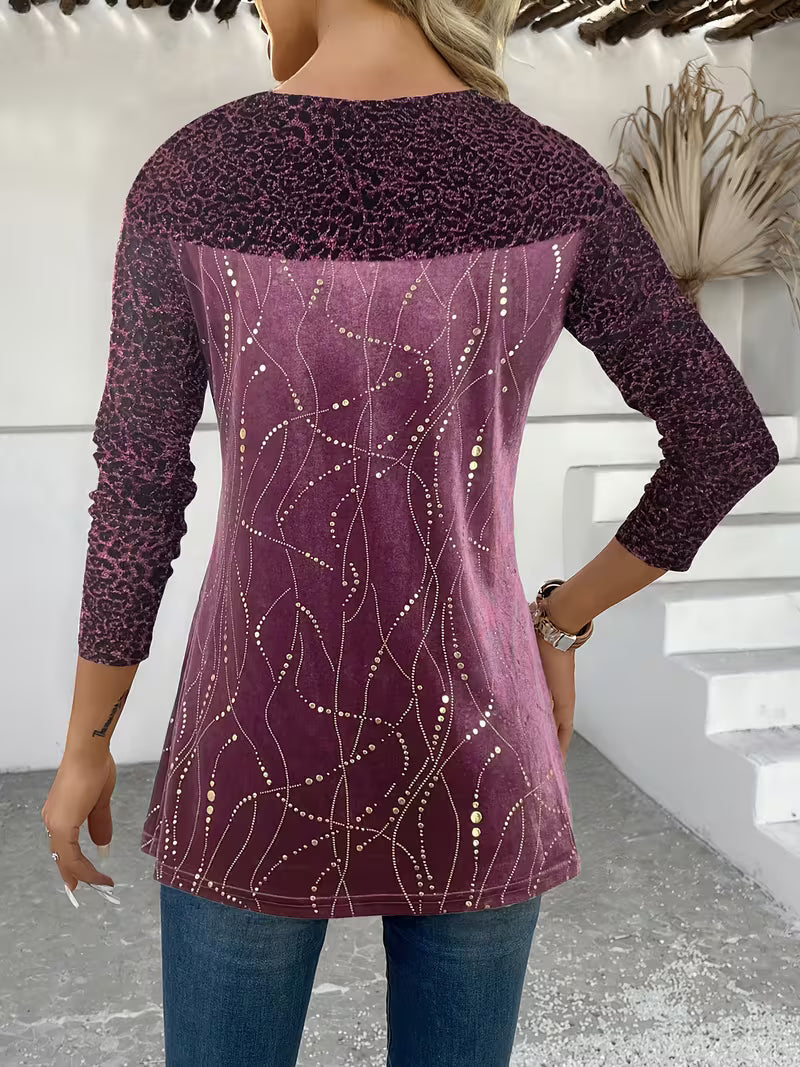Leonana | Long Sleeve Decorative Top with Embellishments
