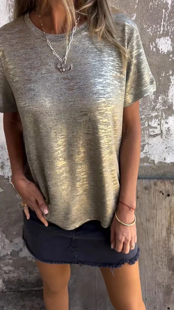 Aiyana | Short Sleeve Crew Neck T Shirt