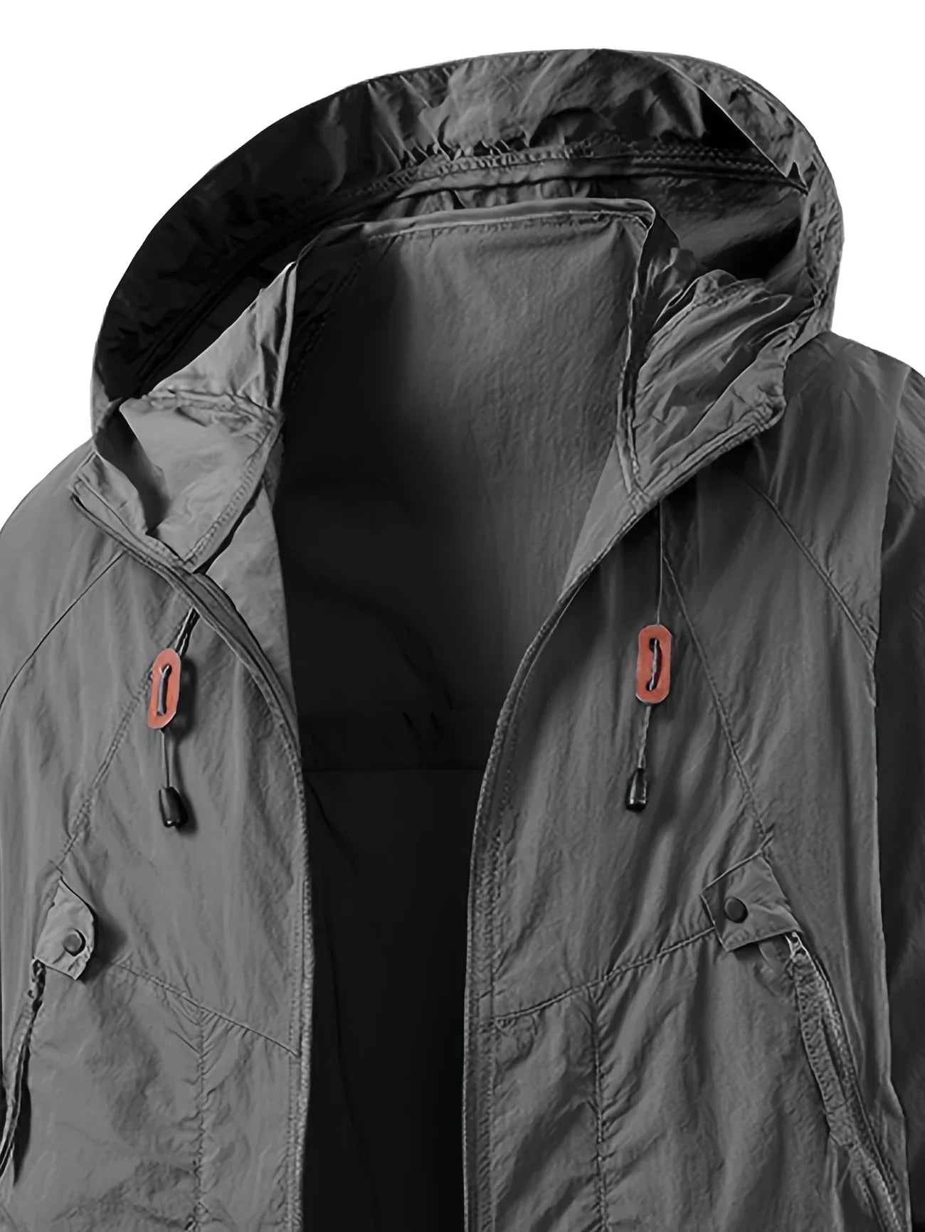 Vrenda | Hooded Lightweight Zip Front Windbreaker Jacket