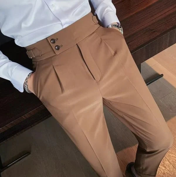 Rolf | Pleated Trousers With Side Adjusters