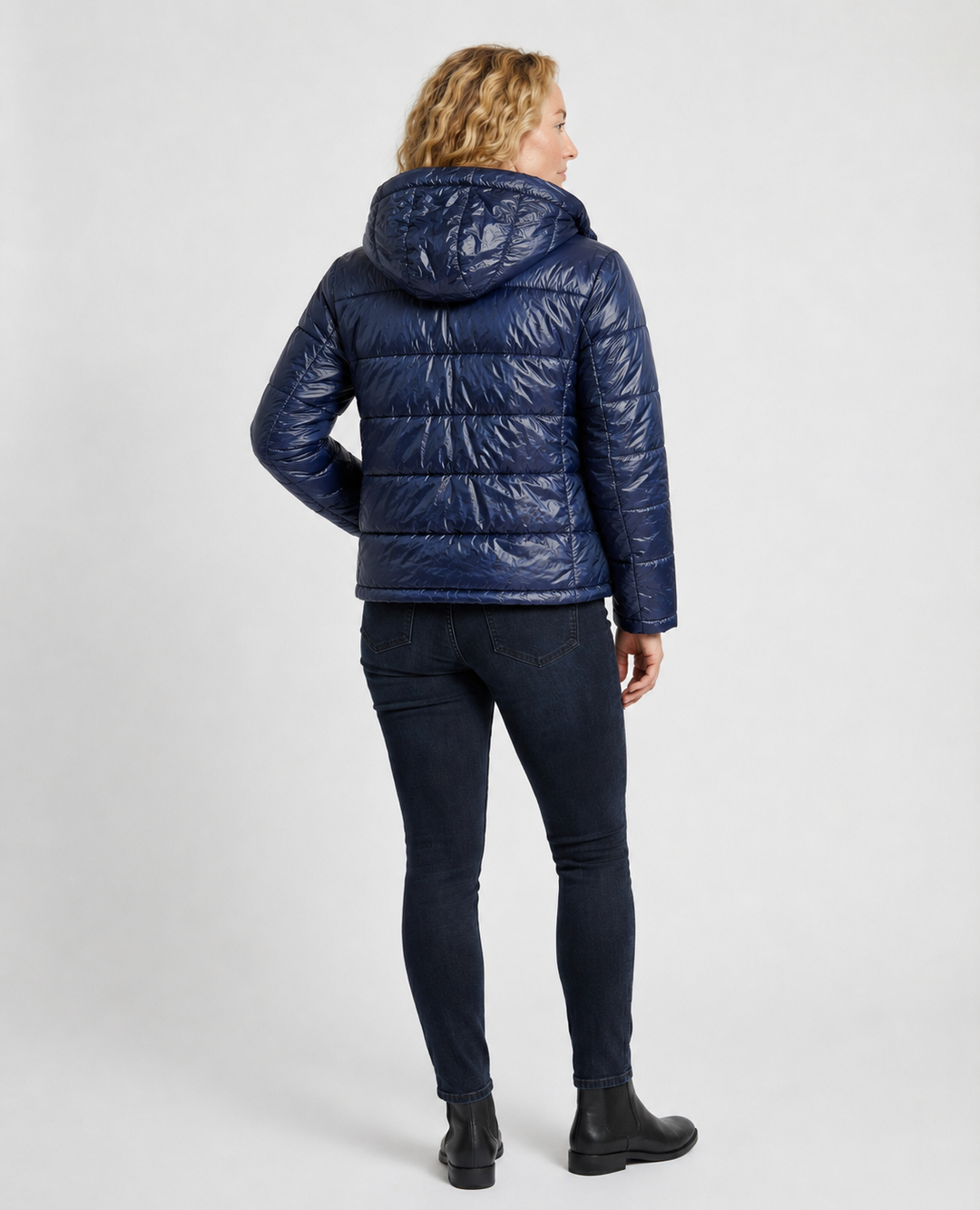 Alexis | Puffer Jacket with Hood and Quilted Panels