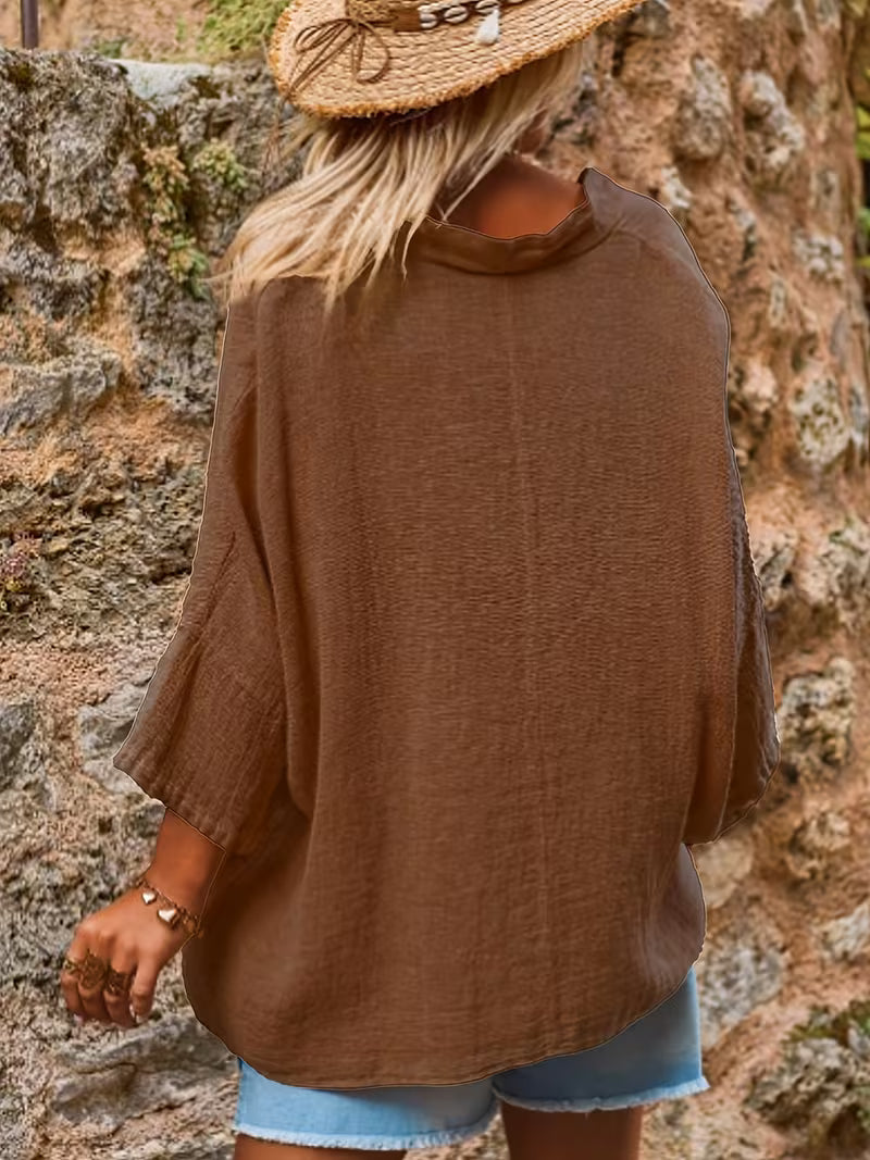 Sienna | V-neck Batwing Sleeve Top in Multiple Colors