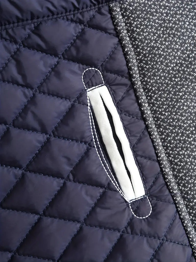 Proctor | Quilted Stand Collar Zip Jacket