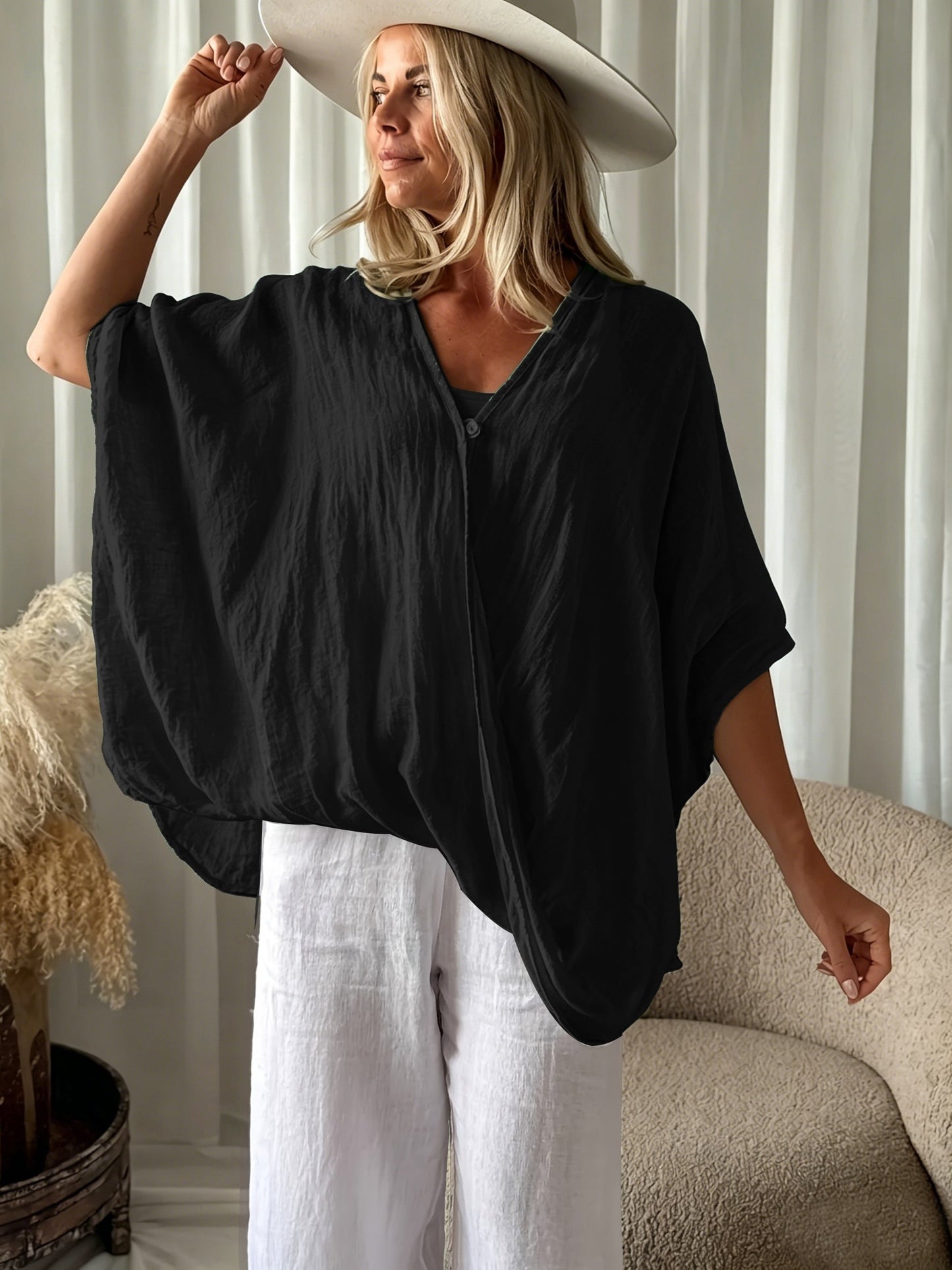 Amara | Bohemian Blouse with Loose Sleeves