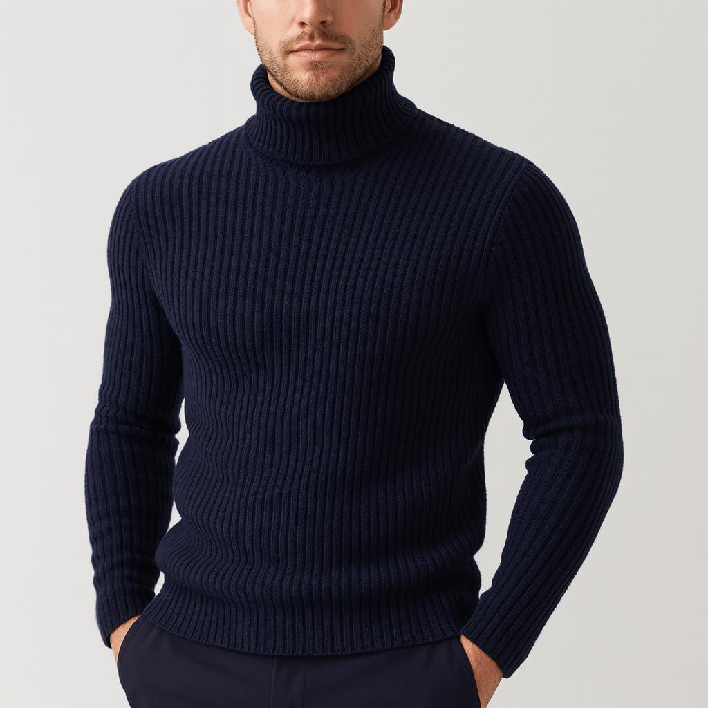 Bernd | Ribbed Turtleneck Sweater with Fitted Cut