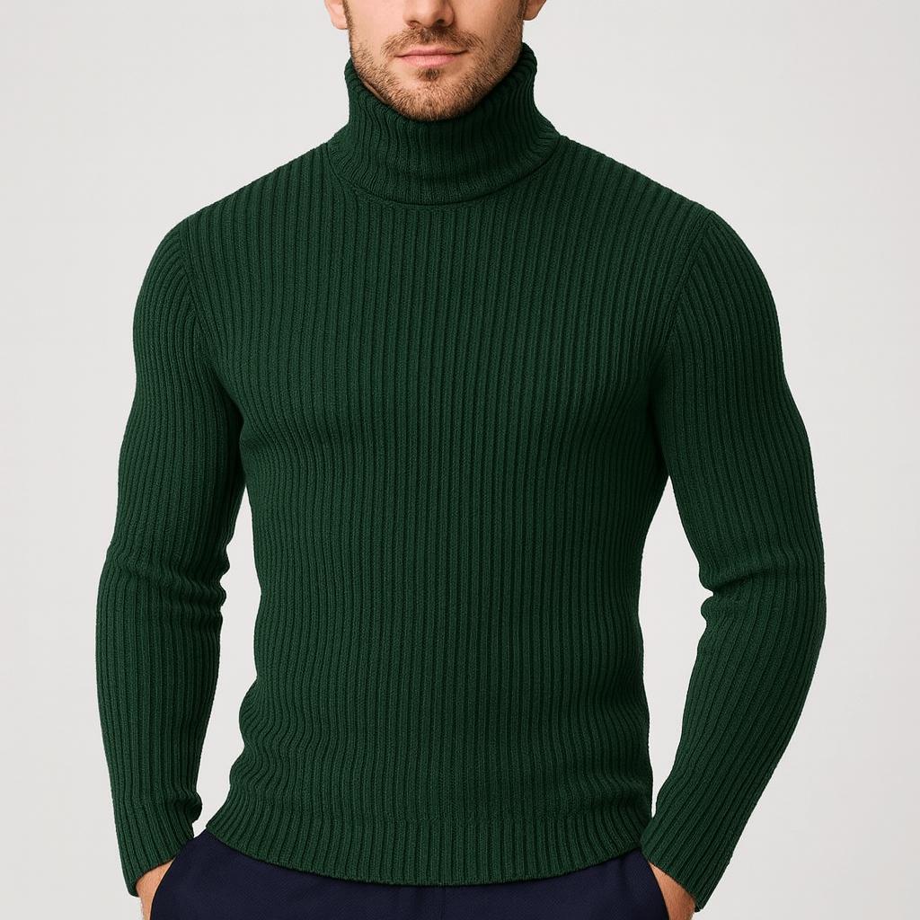 Bernd | Ribbed Turtleneck Sweater with Fitted Cut