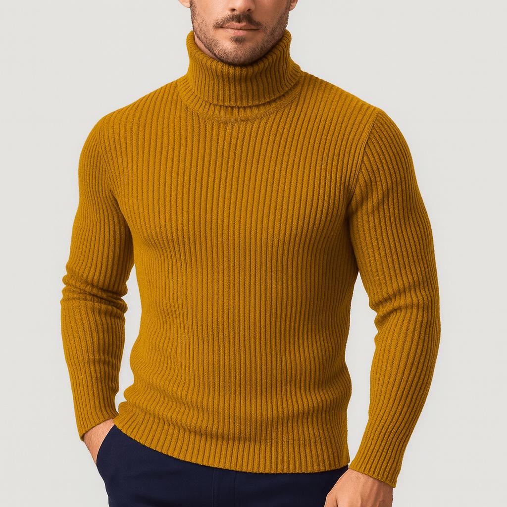 Bernd | Ribbed Turtleneck Sweater with Fitted Cut