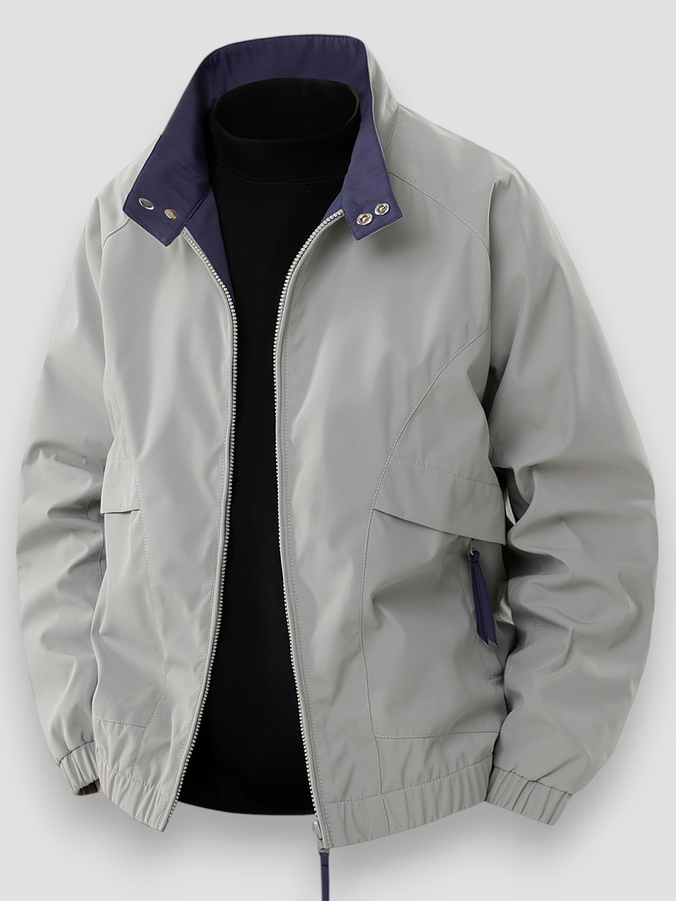 Mason | Long Sleeve Zip-Up Stand Collar Jacket