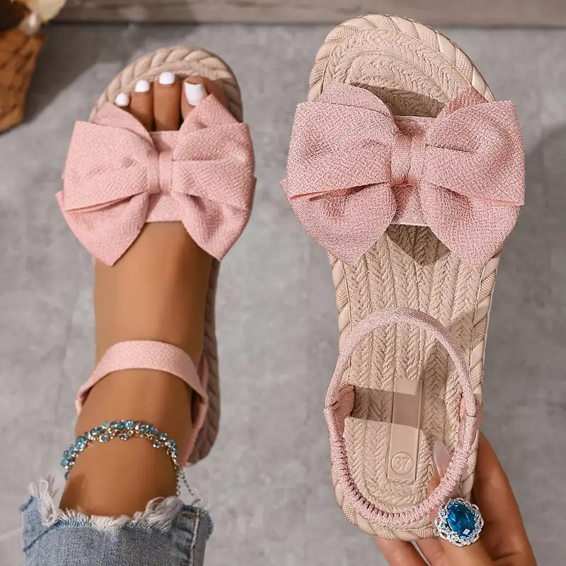 Michela | Bow Knot Open Toe Ankle Strap Sandals