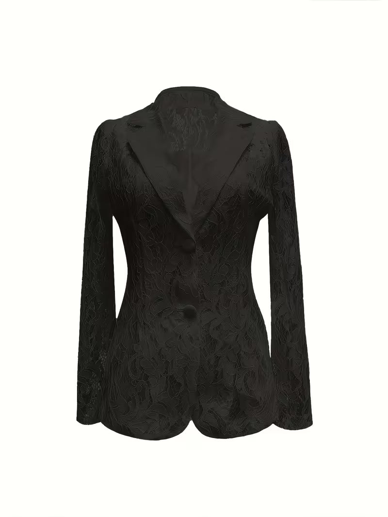 Kyliza | Lace Long Sleeve Tailored Blazer Jacket