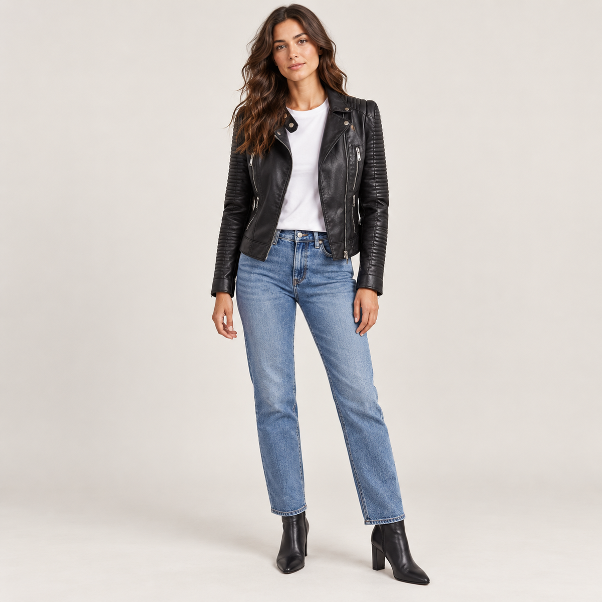 Tatjisetta | Biker Jacket with Quilted Shoulders