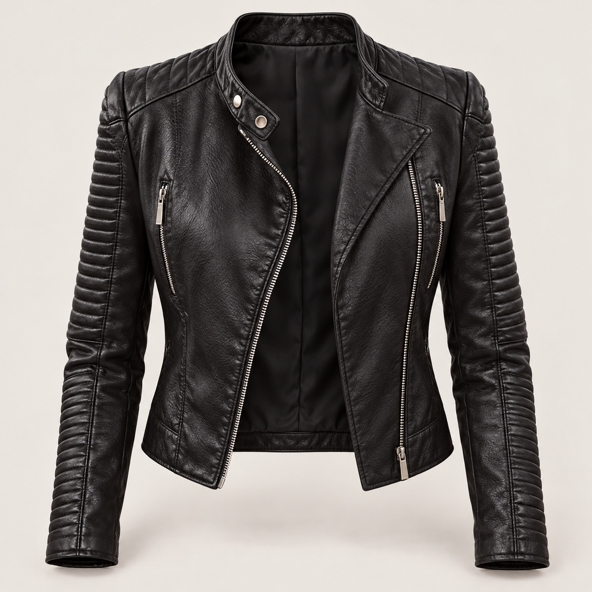 Tatjisetta | Biker Jacket with Quilted Shoulders