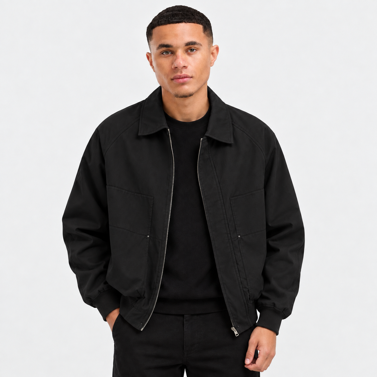 Adrian | Jacket With Point Collar and Ribbed Cuffs