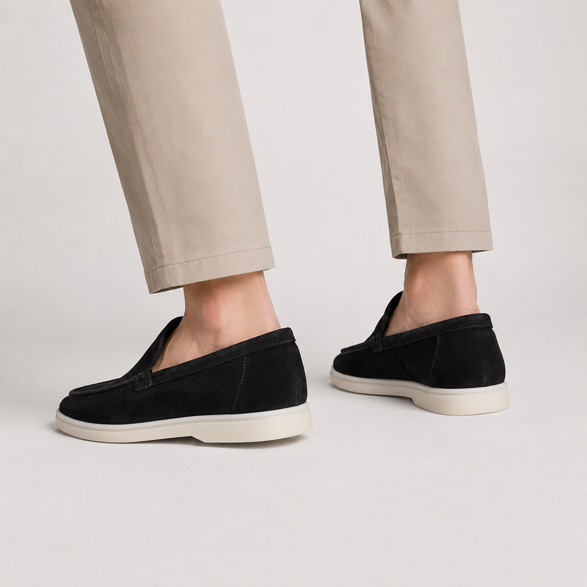 Santos | Loafers With Suede Appearance and Contrast Soles