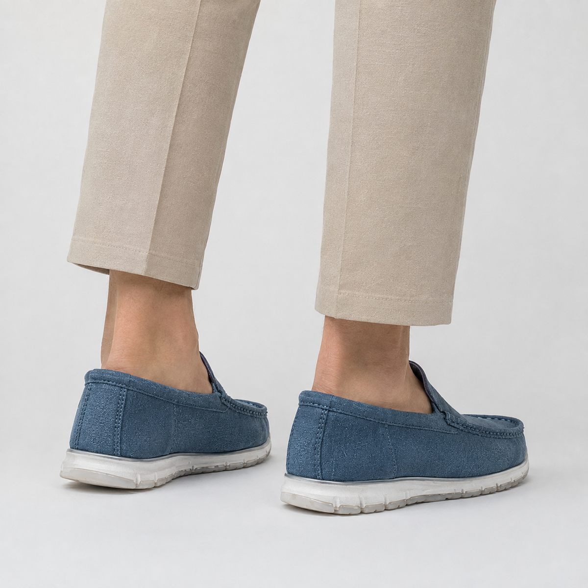 Santos | Loafers With Suede Appearance and Contrast Soles