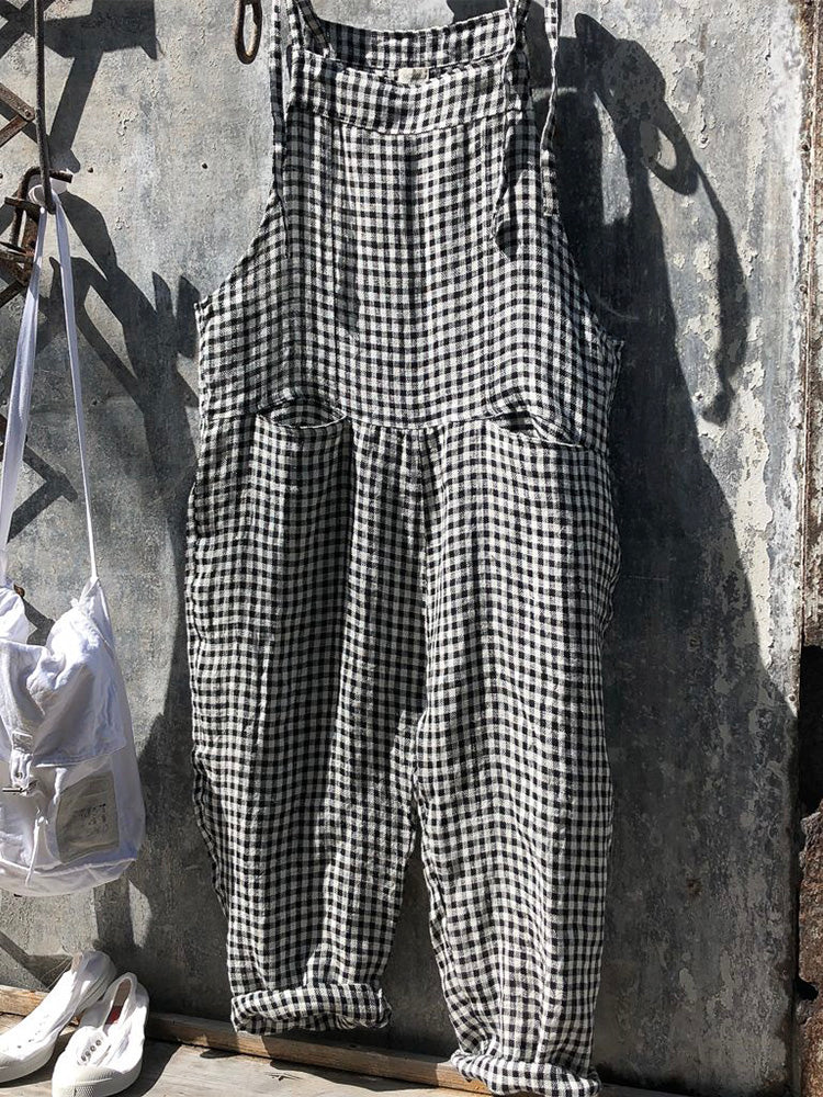 Keeley | Striped Pocket Bib Overalls Jumpsuit