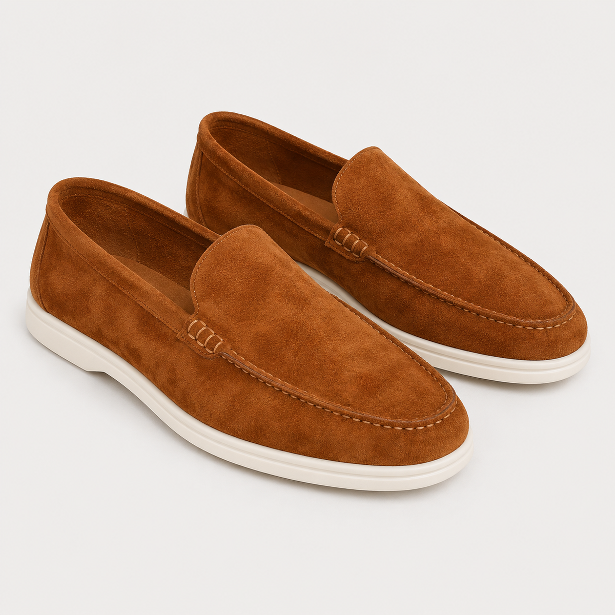 Santos | Loafers With Suede Appearance and Contrast Soles