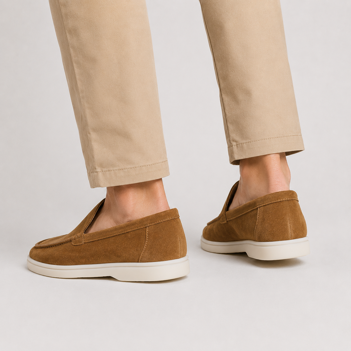 Santos | Loafers With Suede Appearance and Contrast Soles