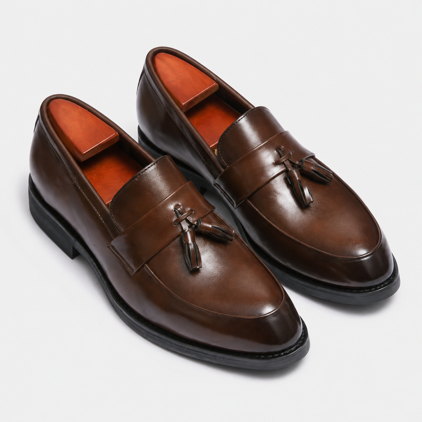 Leonides | Loafers With Tassels and Low Block Heels